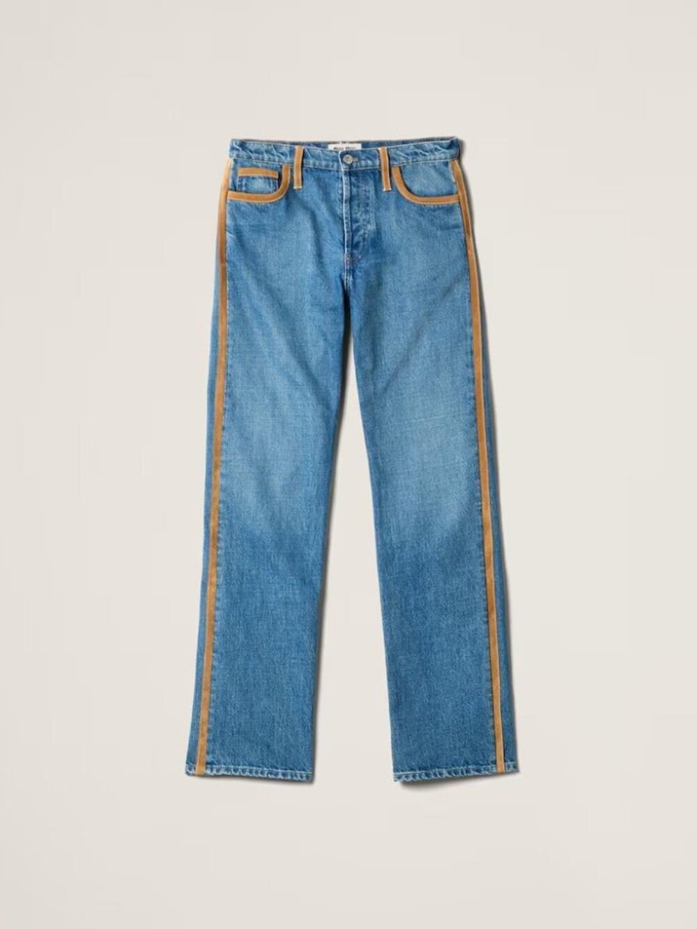 Miu Miu Denim And Leather Jeans Tag Size 29 Women